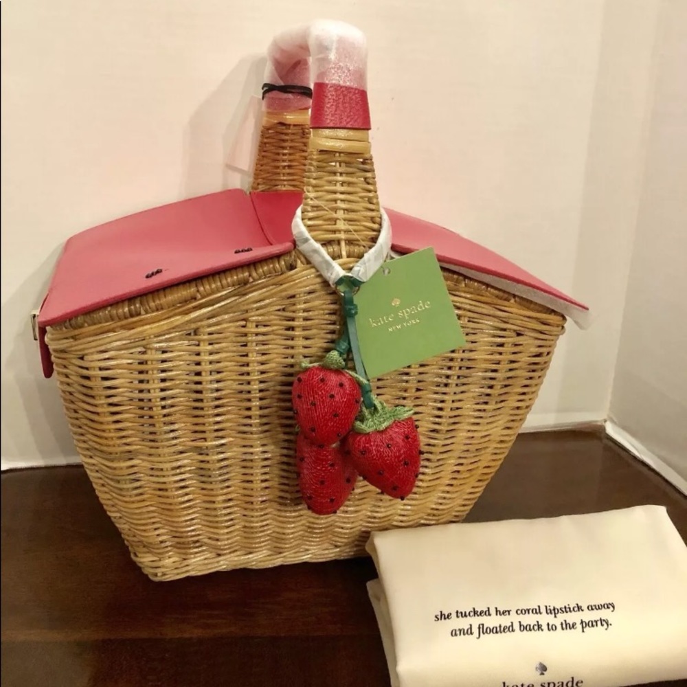➕ Kate spade picnic perfect 3D Wicker basket bag - Picture 2 of 8